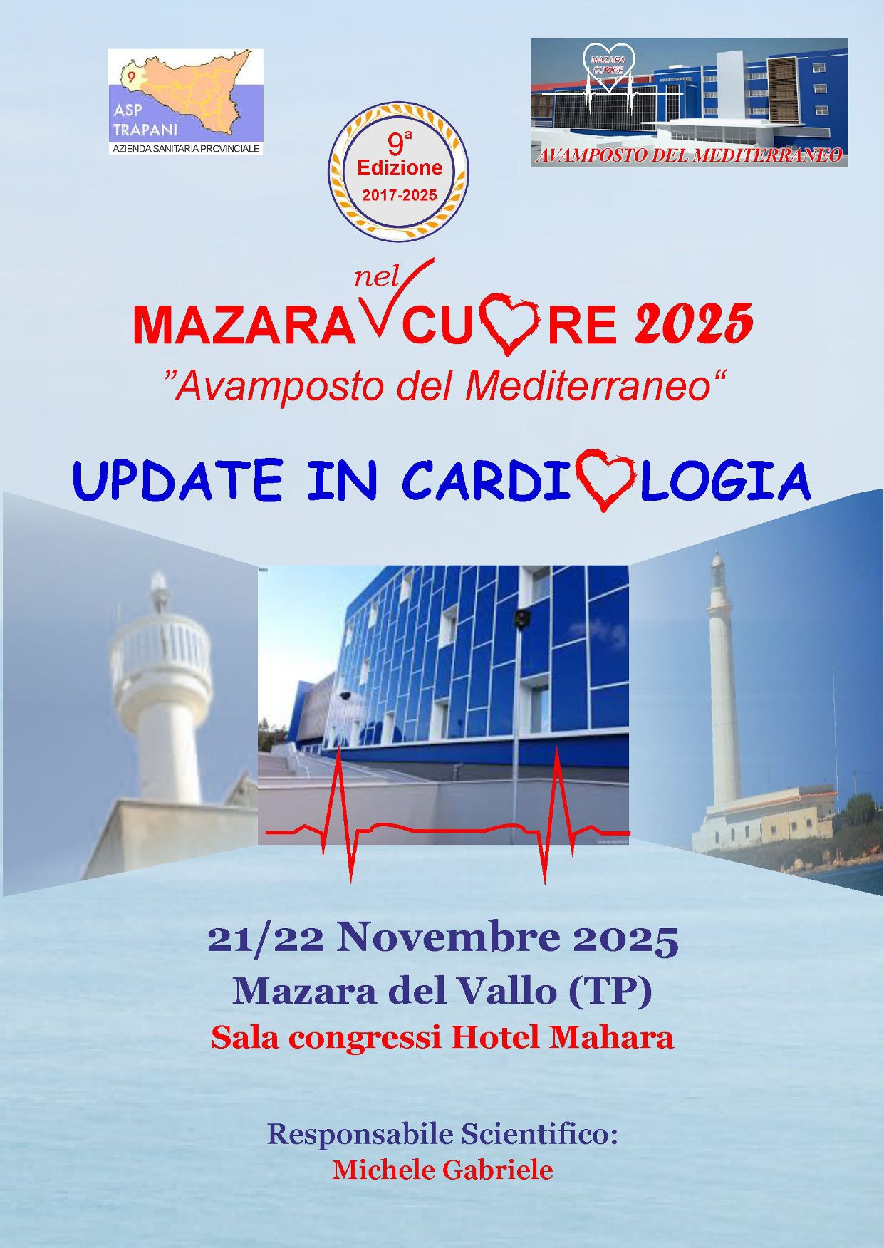 Mazara del Cuore Avamposto del Mediterraneo, venerdì 21 e sabato 22 novembre Update in Cardiologia
