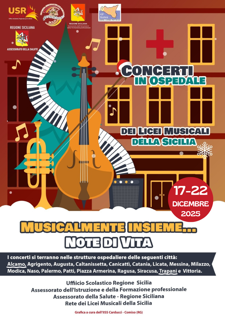 'Musicalmente insieme', concerti negli ospedali di Trapani ed Alcamo